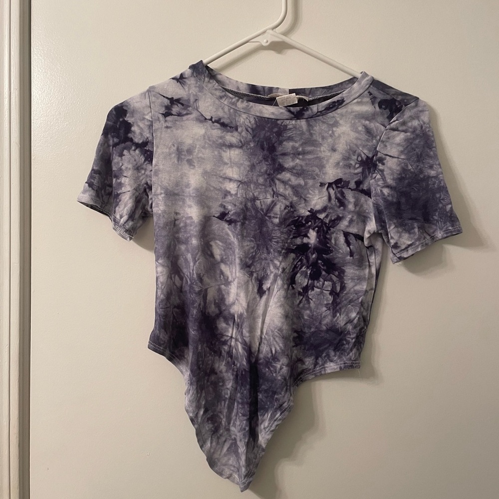 Blue Tie Dye Top